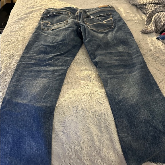 American Eagle Outfitters Blue Distressed Boyfriend Jeans - Picture 6 of 8